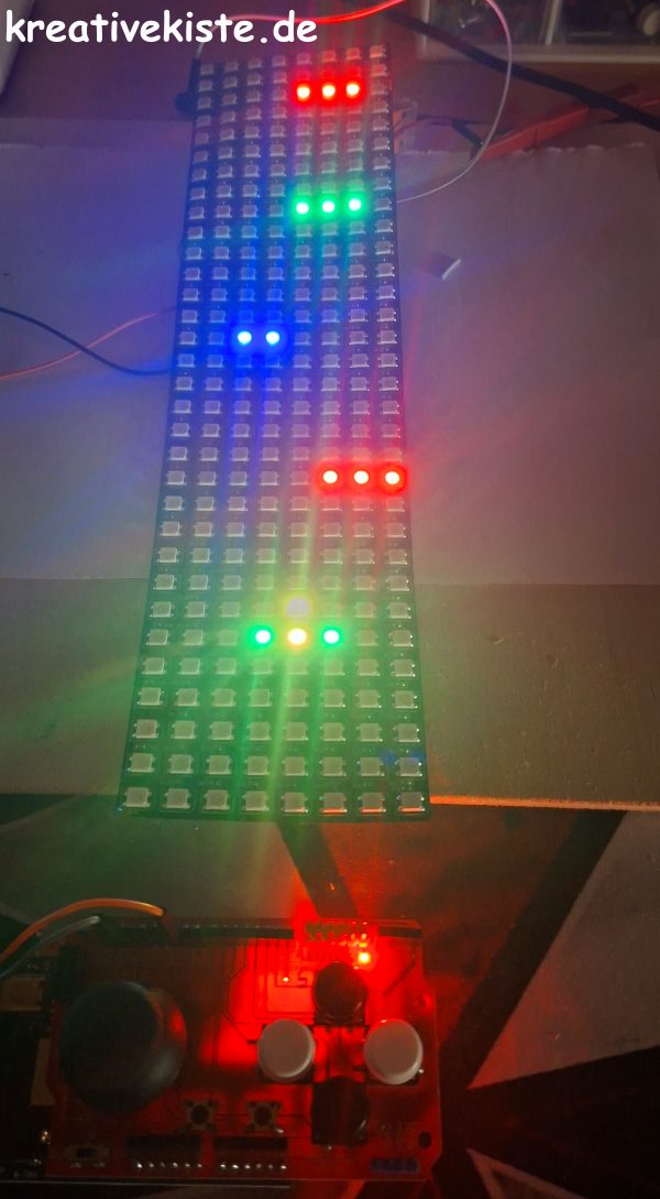 2 Arduino Pixel Jump die ultimative Jagd nach dem Highscore auf 32x8 Pixeln 
