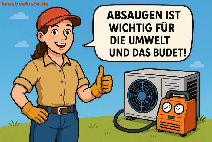Klimaanlage Kältemittelzurückgewinnen mit absaustation