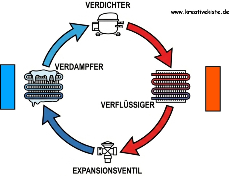 kompressionsbetriebenen Kälteanlage Wärmepumpe in RLT Anlagen