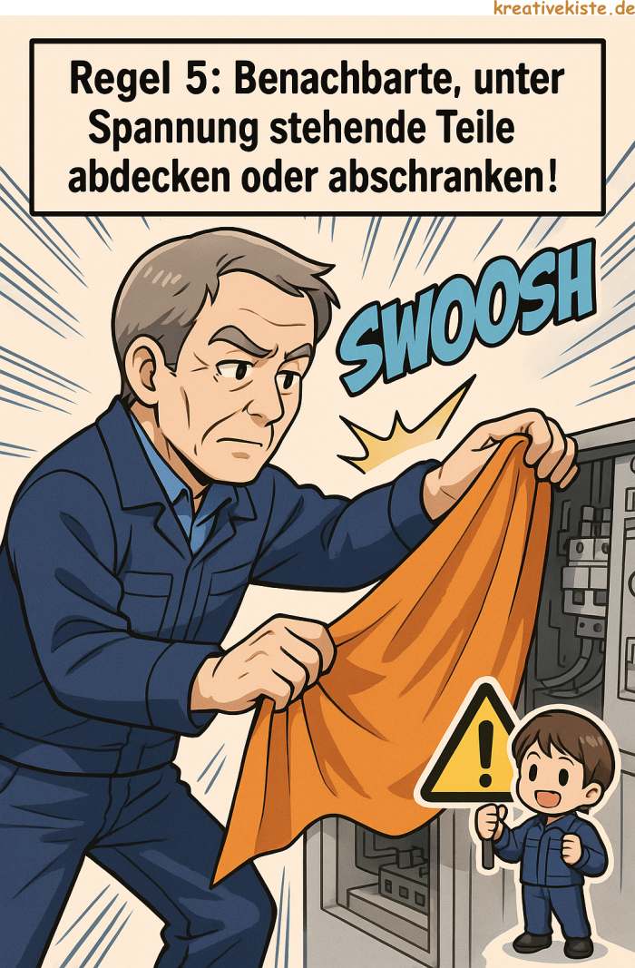 5 Sicherheitsregeln der Elektrotechnik 5 Benachbarte unter Spannung stehende Teile