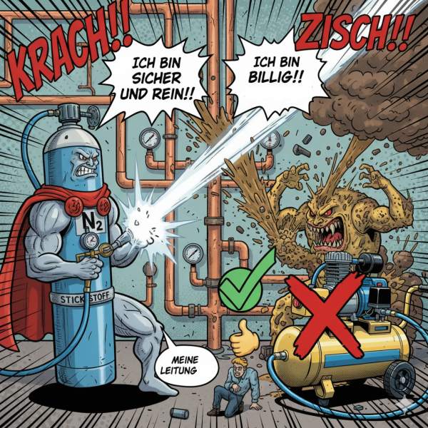 Klimaanlagen Druckprüfung mit Druckluft kompressor