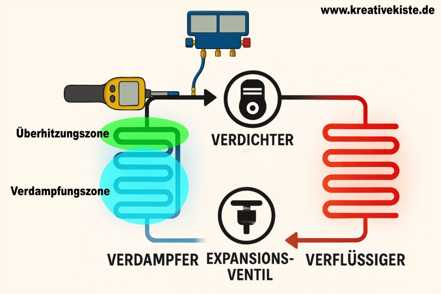 Überhitzung in der Kälte und Klimatechnik richtig einstellen und messen