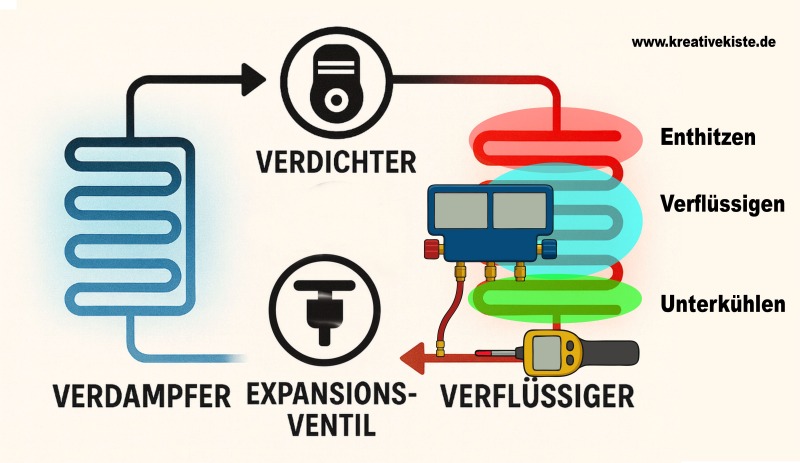 Unterkühlung in der Kälte und Klimatechnik einfach erklärt