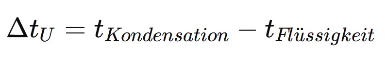 formel Unterkühlung in der Kälte und Klimatechnik