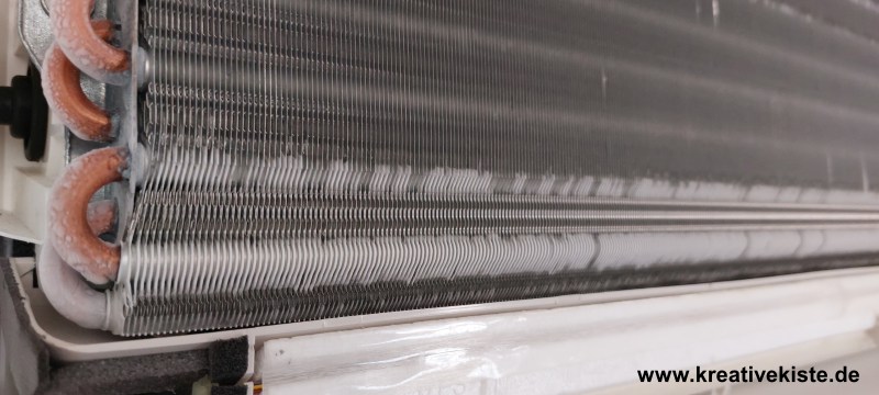 auch am Wäremtauscher der Klimaanlage darf sich kein Eis bilder