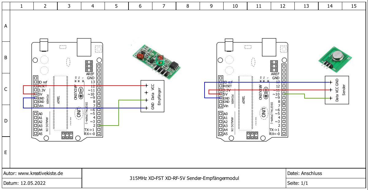1 Arduino rf 433mhz Sender und Empfänger mit Ardublock Programmieren