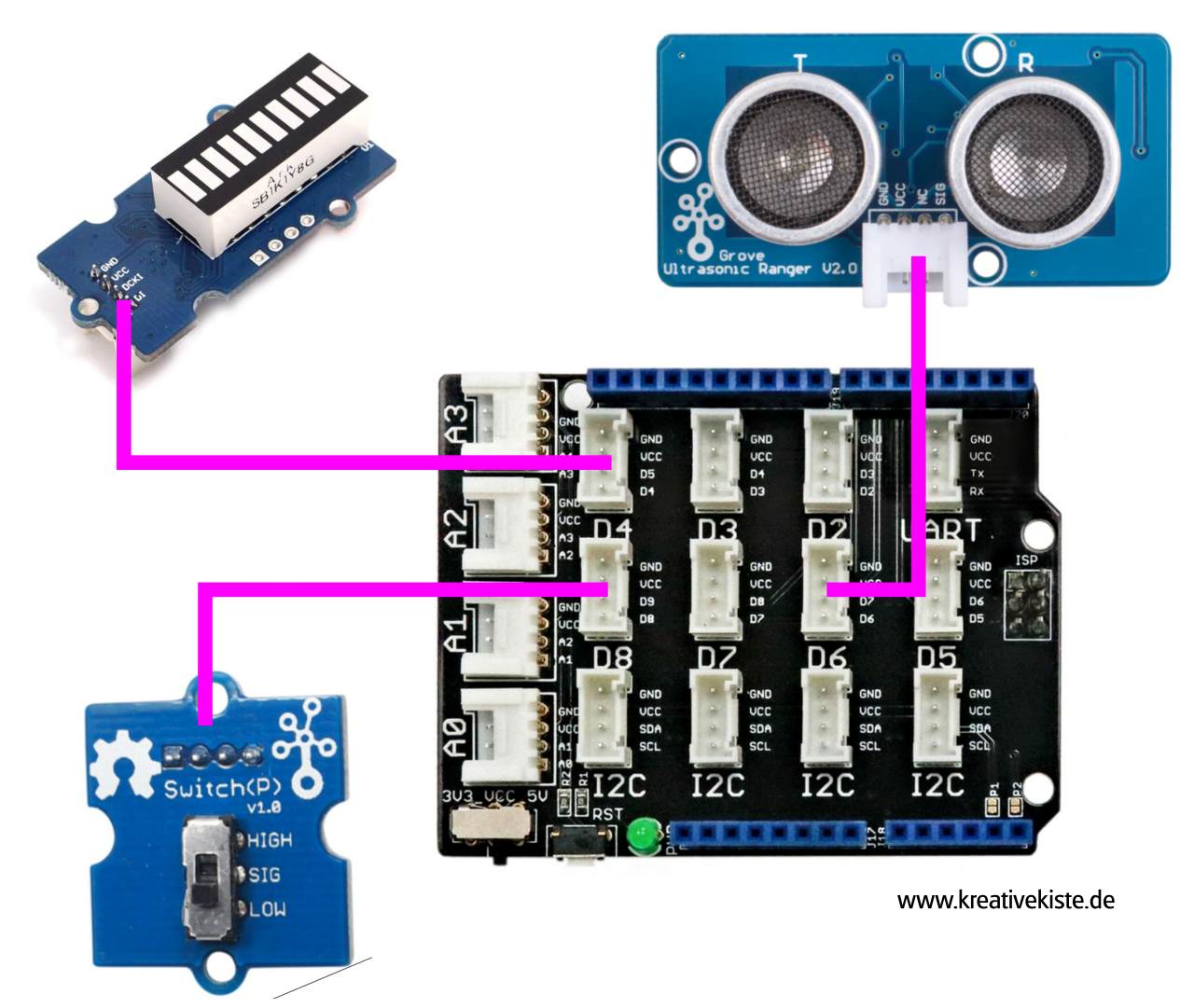 Arduino Projekt 2 für Anfänger die Einparkhilfe 3