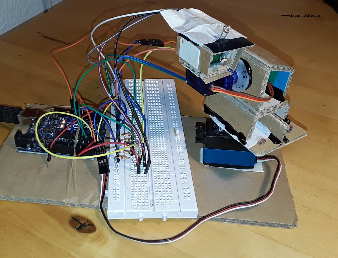 1 Arduino LDR Servo Sonnen Lichtverfolger