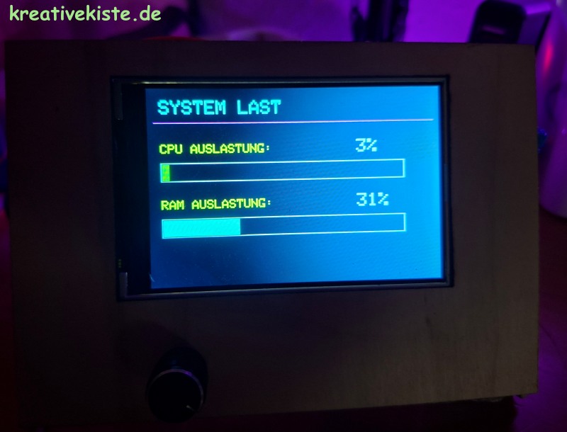 3 PC Hardware Monitor mit Uhrzeit und Temperatur über Arduino und 4 TFT