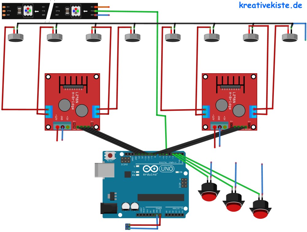 3 Catch the Stick Spiel mit Arduino und Rohren einfach selber bauen