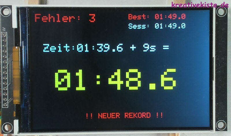 1 Heißer Draht spiel mit TFT Display für Fehler und Zeitanzeige