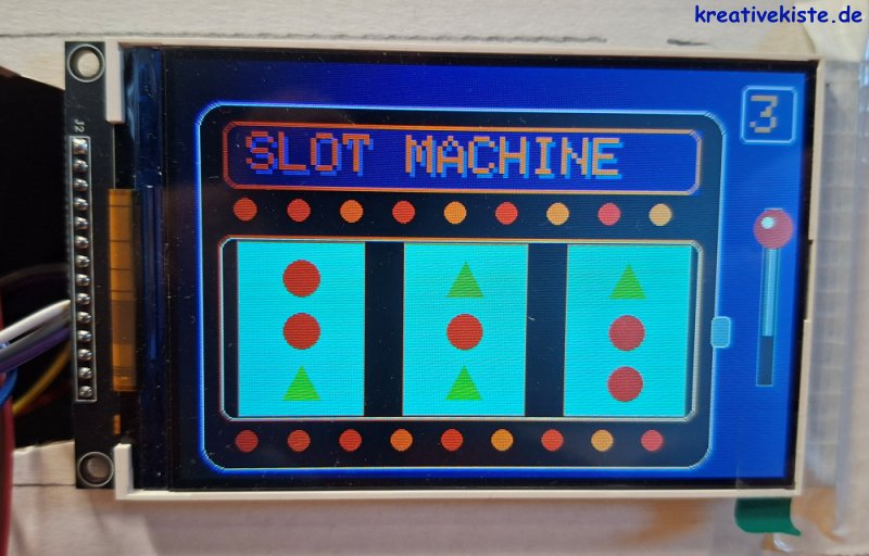2 Arduino Neon Vegas Slot Maschine auf 4 TFT Display