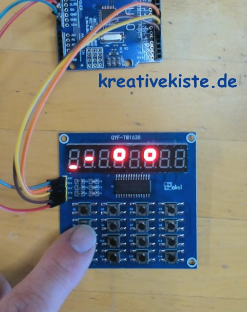 Retro Vibes mit 7 Segmenten Dino Run QYF TM1638 Board