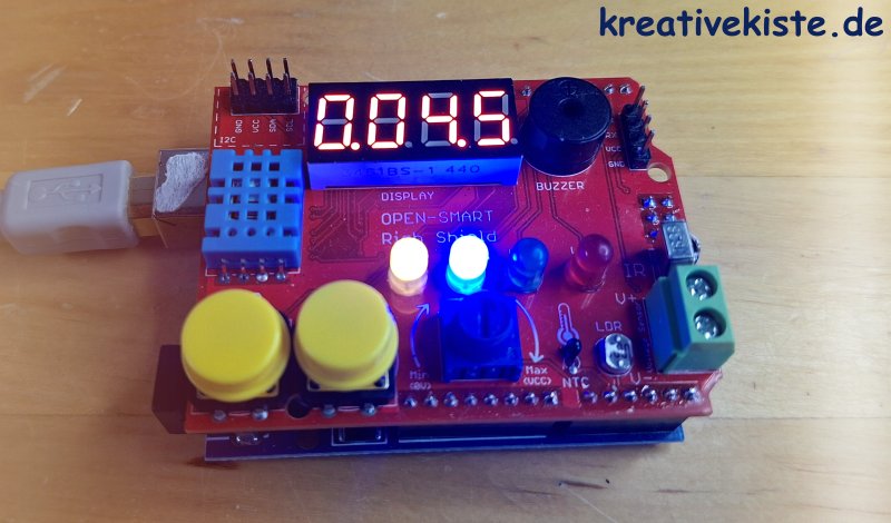 9 rich shield 1 Stoppuhr mit binärer led anzeige min