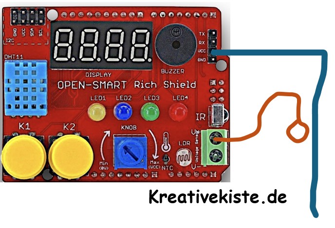 heiser draht spiel auf rich shield 1 mit serial monitor