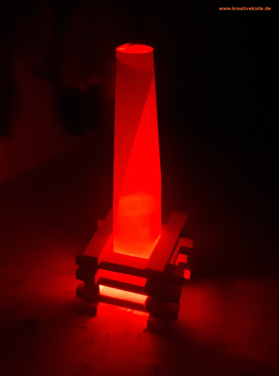 Holz LED RGB Lampe selber bauen basteln mit jungs 2