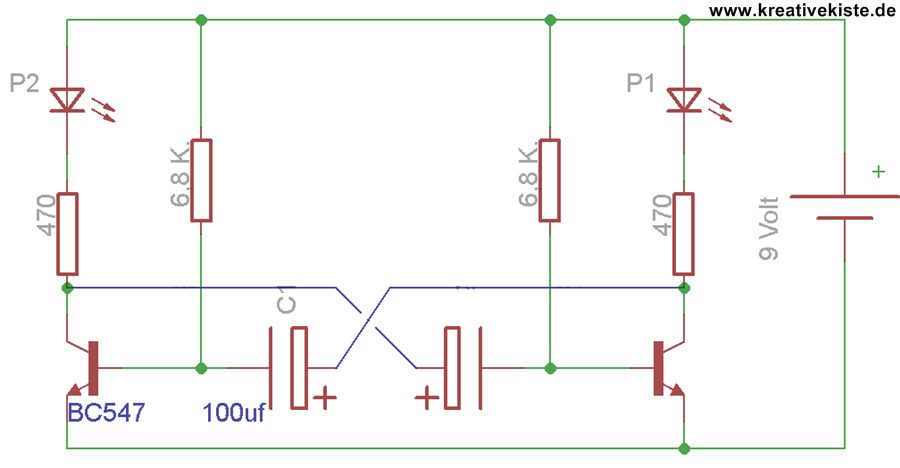 28-Transistor-Grundschaltungen-wechselblinker-led