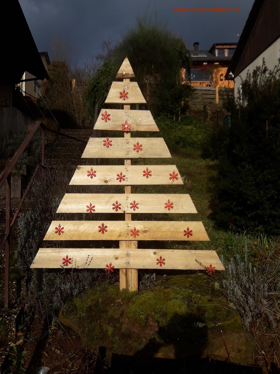 6 paletten Weihnachtsbaum Tannenbaum selber bauen