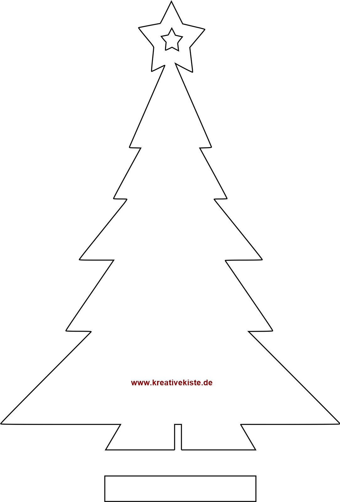 laubsägevorlagen Tannenbaum Weihnachten kostenlos 1