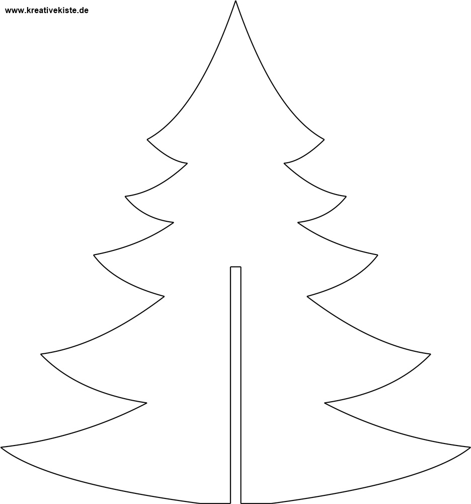 CDR SVG Vorlage Holz Weihnachtsbaum 2