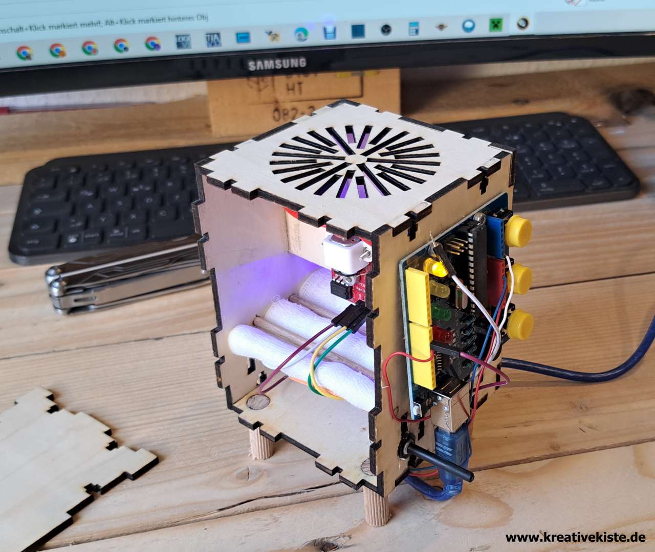 6 MINT Experiment Luftreiniger Modell mit Hepa Filter UV C Lampe