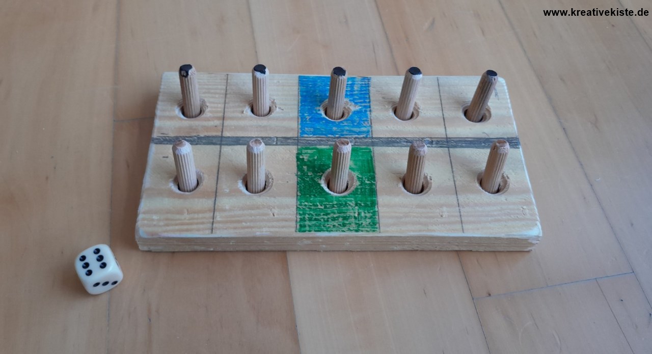 1 Fünf Linien Bastelanleitung und Spielregeln Holzbrettspiel basteln